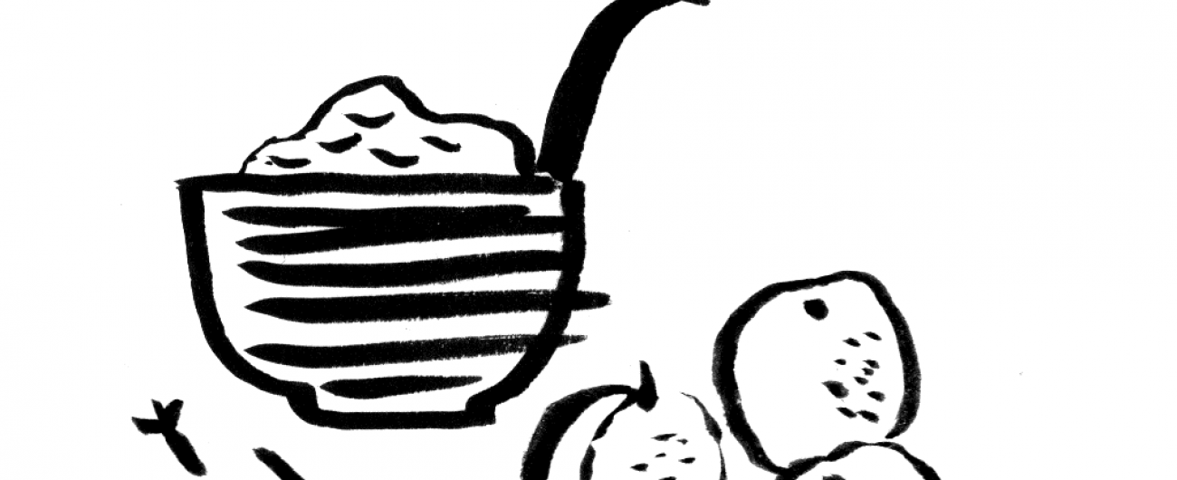 Aprikosen-Chutney aus dem Kochbuch "Veggieparty" von Torsten Mertz. Grafik Miro Poferl